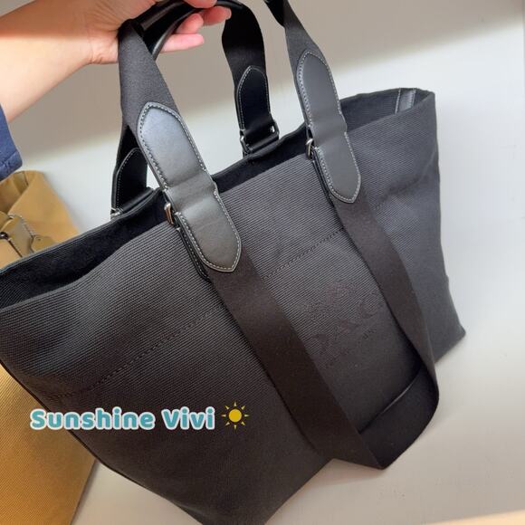 NWT Coach Small Tour Tote Bag CCG39 Gunmetal Canvas and smooth leather - Picture 6 of 7